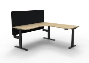 RL Boost+ Height Adjustable Corner Workstation with Black Eco Panel Screen thumbnail 6