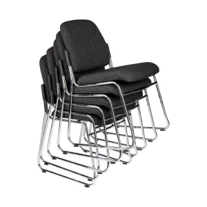 MA Nova Fabric Upholstered Chrome Based Stackable Visitor Chair thumbnail 4