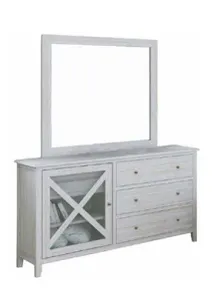 VI Clifton Solid Timber 5 Drawer 1 Glass Door Dressing Table thumbnail 3