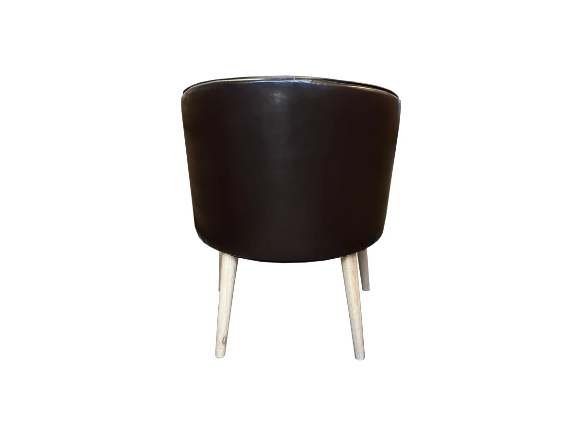 MF Apollo PU Leather Back Fabric Upholstered Dining Armchair
