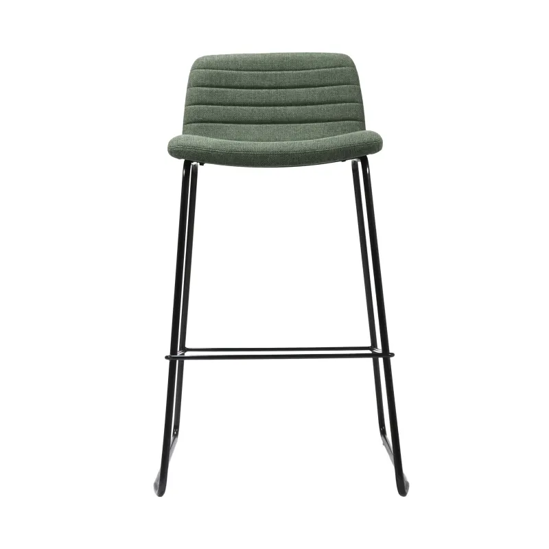 RL Pixel Fabric Upholstered Sled Base Counter Stool