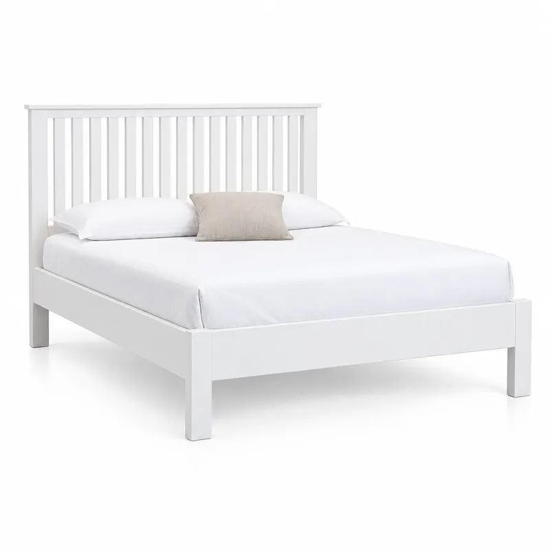 MD Verona All White Double Bed