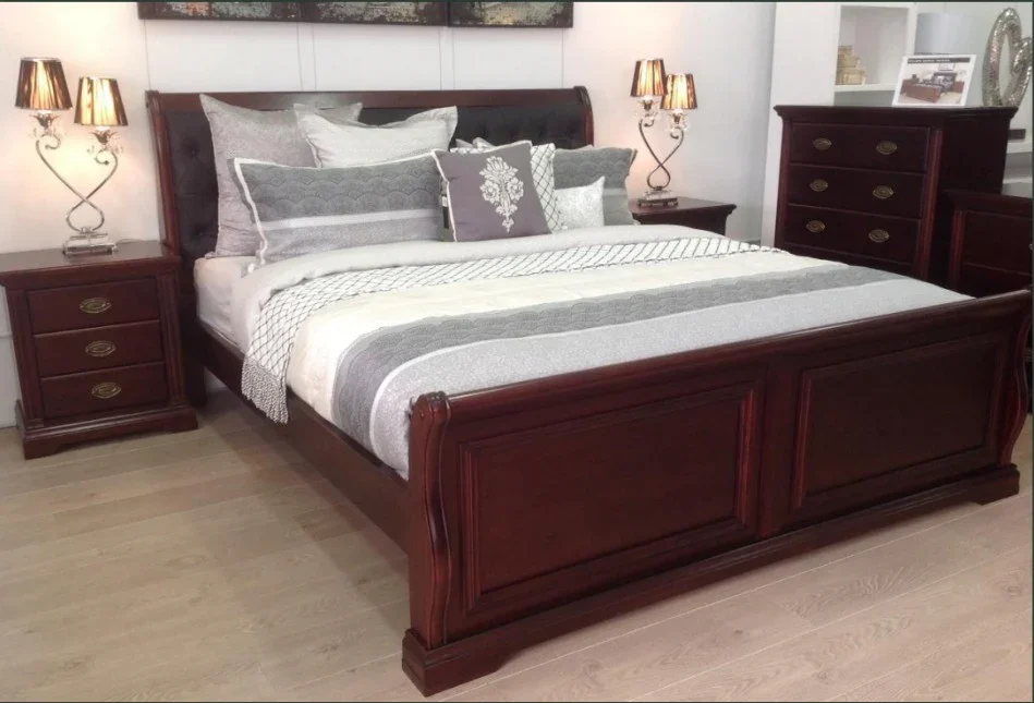 AW Victoria Tallboy 5 Drawer (Burgundy) - American Grandis