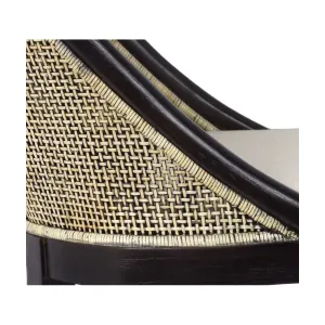 CR Alabama Timber Framed Rattan Back Fabric Seat Dining Chair thumbnail 19