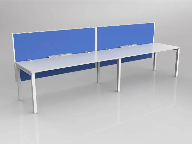 OL Axis 2 User Single Sided Workstation with Hung Screen - Breathe Fabric