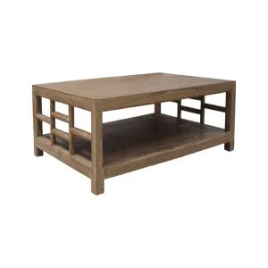 CR Evan Solid Timber Coffee Table with Shelf thumbnail 1