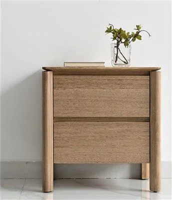 VI Luella Solid Timber 2 Drawer Bedside Table