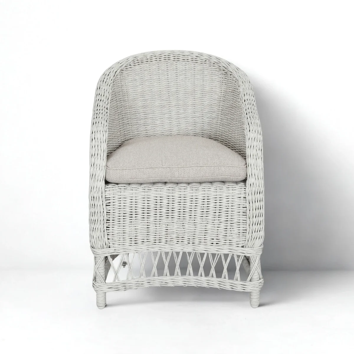 CR Ohana Wicker Outdoor Dining Armchair with Cushion