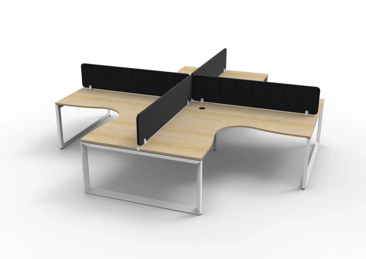 RL Infinity Profile Leg 4 People Corner Workstation with Screen thumbnail 10