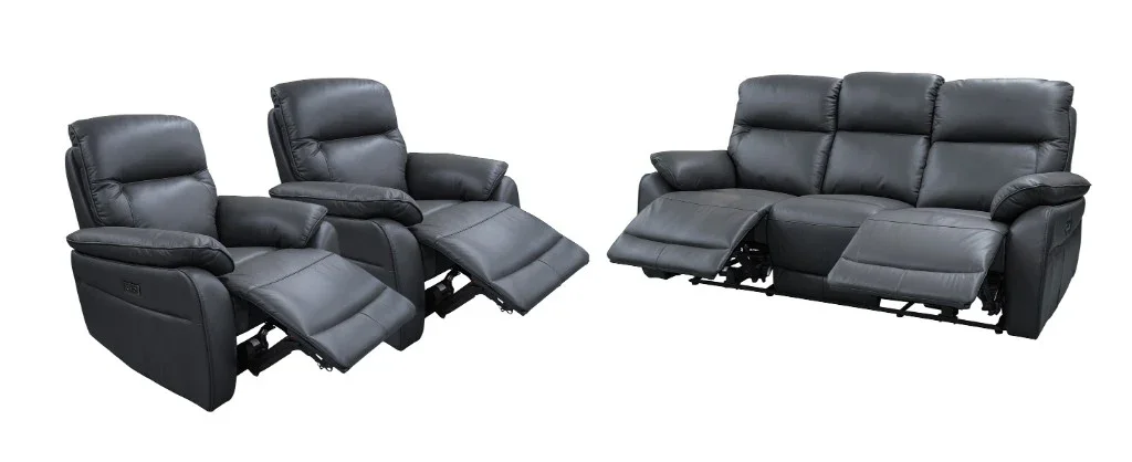 VI Aspect 3 Seater Electric Leather Recliner Lounge