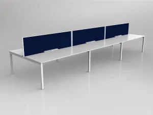 OL Axis 6 User Double Sided Workstation with Screen - Breathe Fabric thumbnail 6