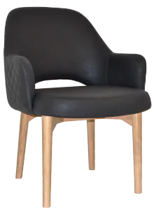 EZ Albury Solid Natural Stained Timber Upholstered Hospitality Dining Armchair - XL thumbnail 20