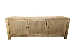 MF Oak Timber 3 Door TV Unit thumbnail 1