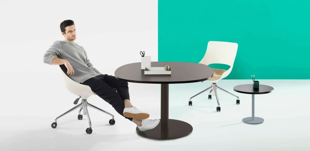 TW Disk Base Square Top Meeting Table
