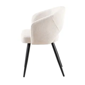 VI Matzo Fabric Upholstered Metal Leg Dining Chair thumbnail 3