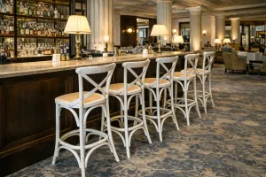 MF Crossback Solid Timber Rattan Barstool 65cm Seat Height thumbnail 8