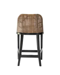 CR Tampa Timber Framed Rattan Back Fabric Seat Counter Stool thumbnail 7