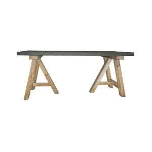 CR Balian Concrete Top Timber Frame Dining Table thumbnail 3