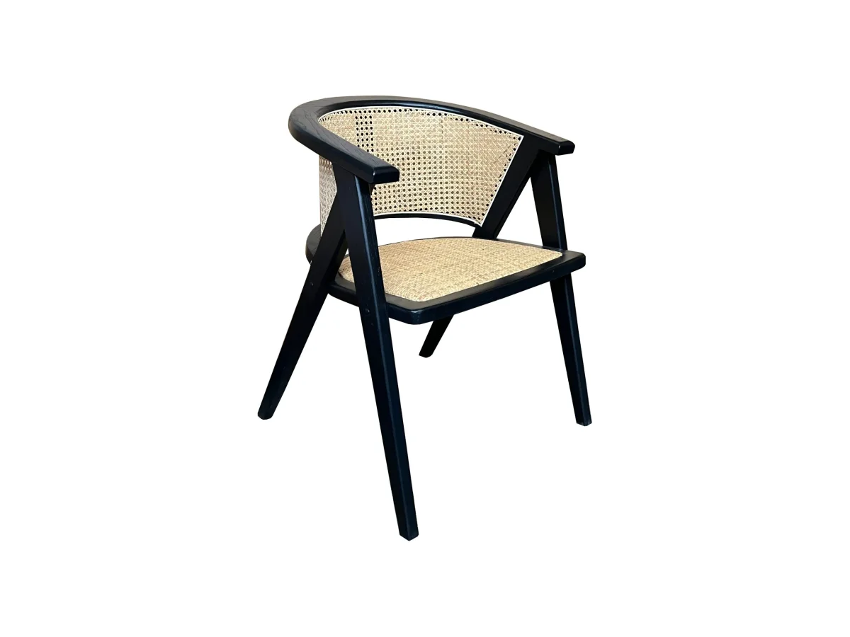 MF Caribbean Solid Timber Frame with Rattan Dining Chair