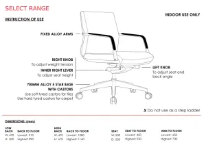 ST Select Italian Leather High Back Executive Chair thumbnail 9