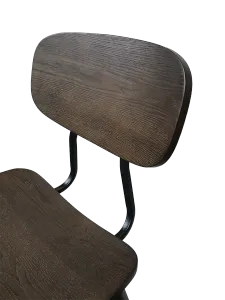 EZ STOOL VINTAGE METAL BLACK - WALNUT thumbnail 3