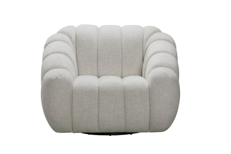 VI Kenya Fabric Upholstered Single Seater Sofa with Swivel Feature