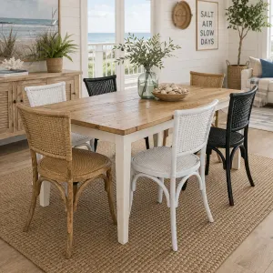 MF Provincial Oak Timber Frame with Rattan Dining Chair thumbnail 2