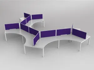 OL Axis 12 User 120° Workstation with Screen - Breathe Fabric thumbnail 8
