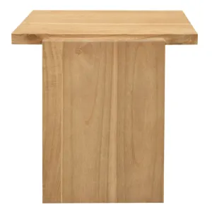 CT Hudson Block Solid Mahogany Timber Square Side Table thumbnail 1