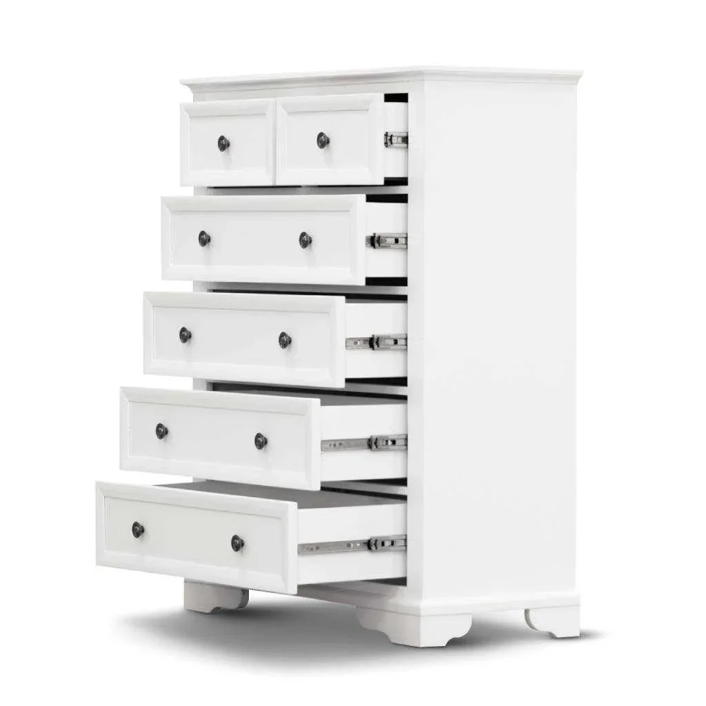 VI Sala Solid Timber Tallboy with 6 Drawers