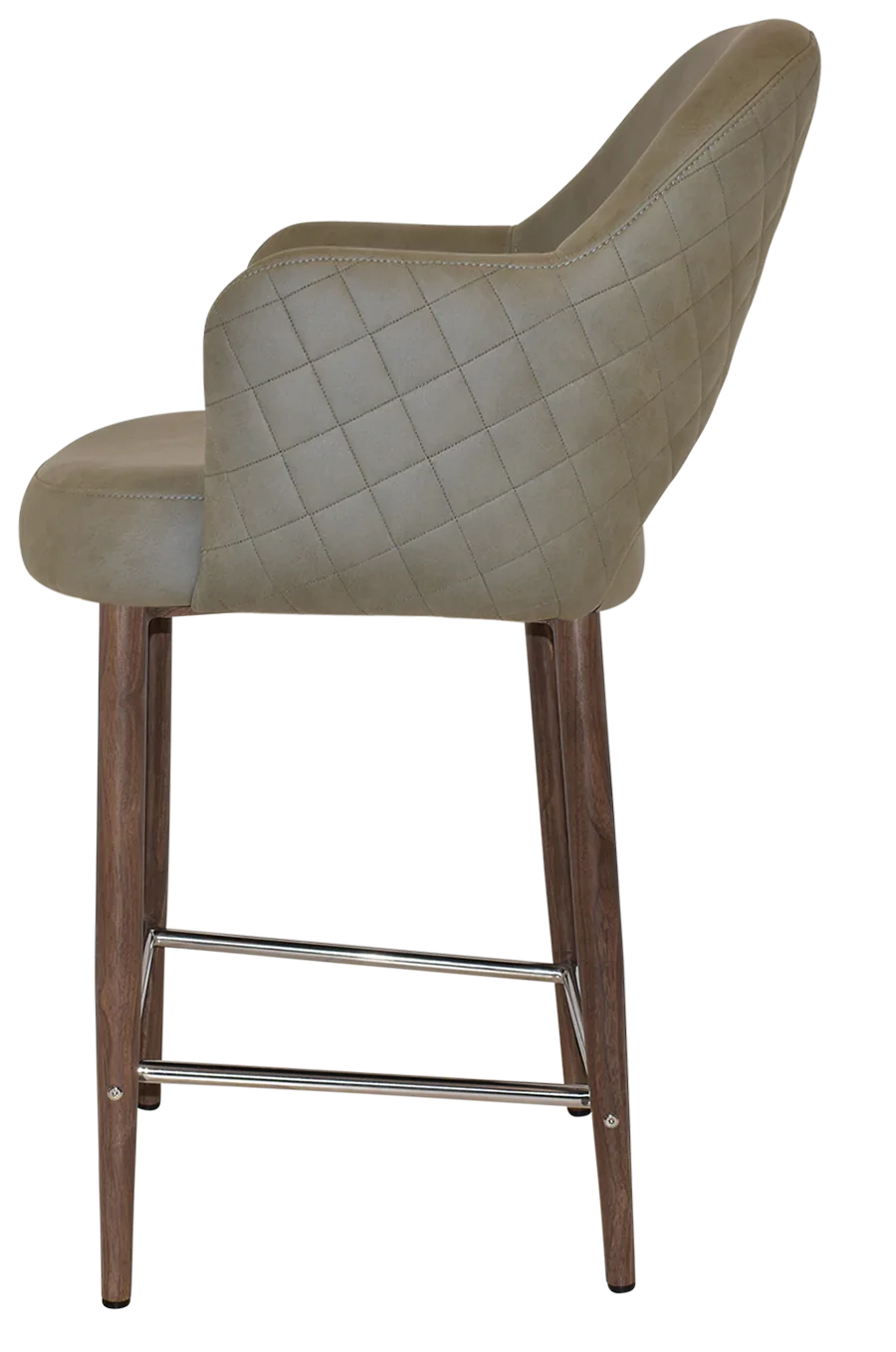 EZ STOOL ALBURY ARM 650 METAL LIGHT WALNUT