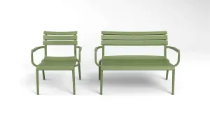 FL Paris Hospitality Outdoor 2 Seater Bench thumbnail 7