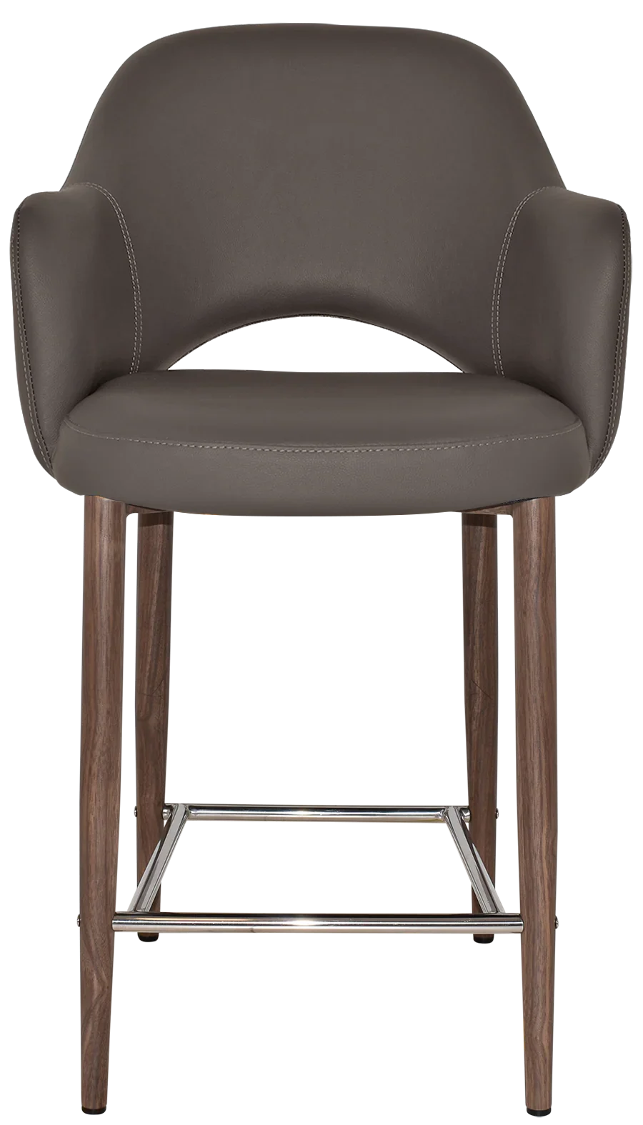 EZ STOOL ALBURY ARM 650 METAL LIGHT WALNUT