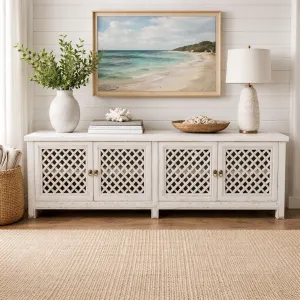 MF Raffles Recycled Timber Lattice 4 Door TV Unit thumbnail 5