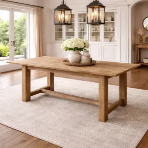 MF Farmhouse Recycled Elm Timber Dining Table thumbnail 2