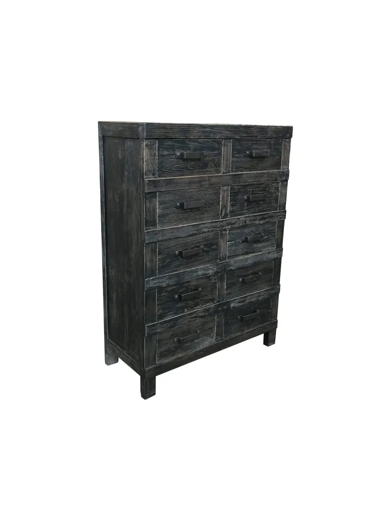 MF Industrial Iron 10 Drawer Chest