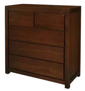 CT Amsterdam Solid Mahogany Timber 5 Drawer Tallboy thumbnail 1