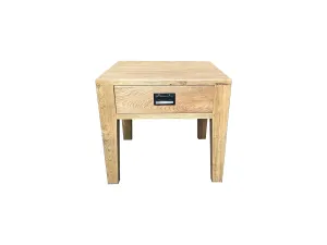 MF Solid Oak Timber 1 Drawer Lamp Table thumbnail 2