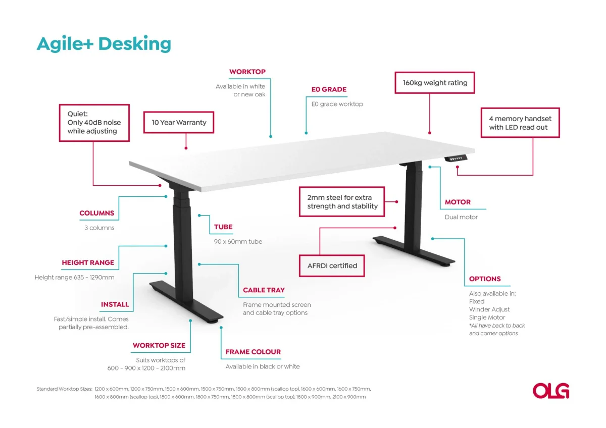 OL Agile 90° Shared Workstation – Oak Top With White Base