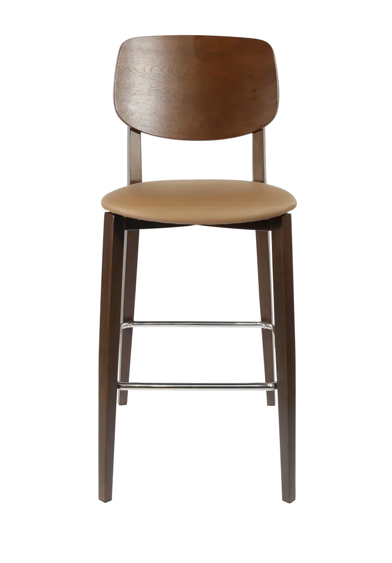 FL Atlanta Upholstered Seat Aluminium Frame Hospitality Barstool - Large