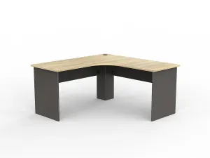 OL AltoSystem 90° Corner Workstation – Oak thumbnail 1