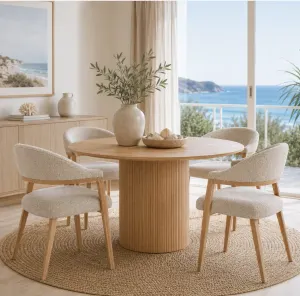 BT Monetti Fabric Upholstered Timber Leg Dining Chair thumbnail 4
