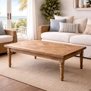 MF Morocco Recycled Elm Timber Colonial Leg Coffee Table thumbnail 2
