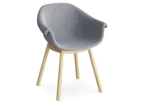 DD Enzo Fabric Upholstered Timber Leg Tub Chair thumbnail 1
