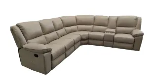 EL Simoca Leather Modular Lounge with Recliners thumbnail 1