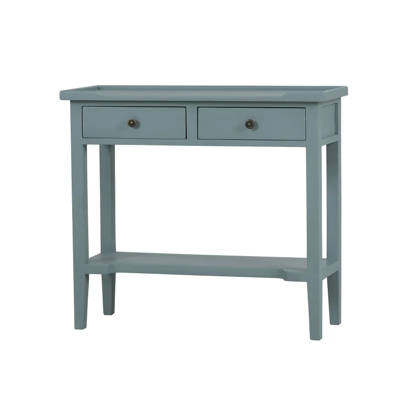CR Eton Solid Timber 2 Drawer Console Table