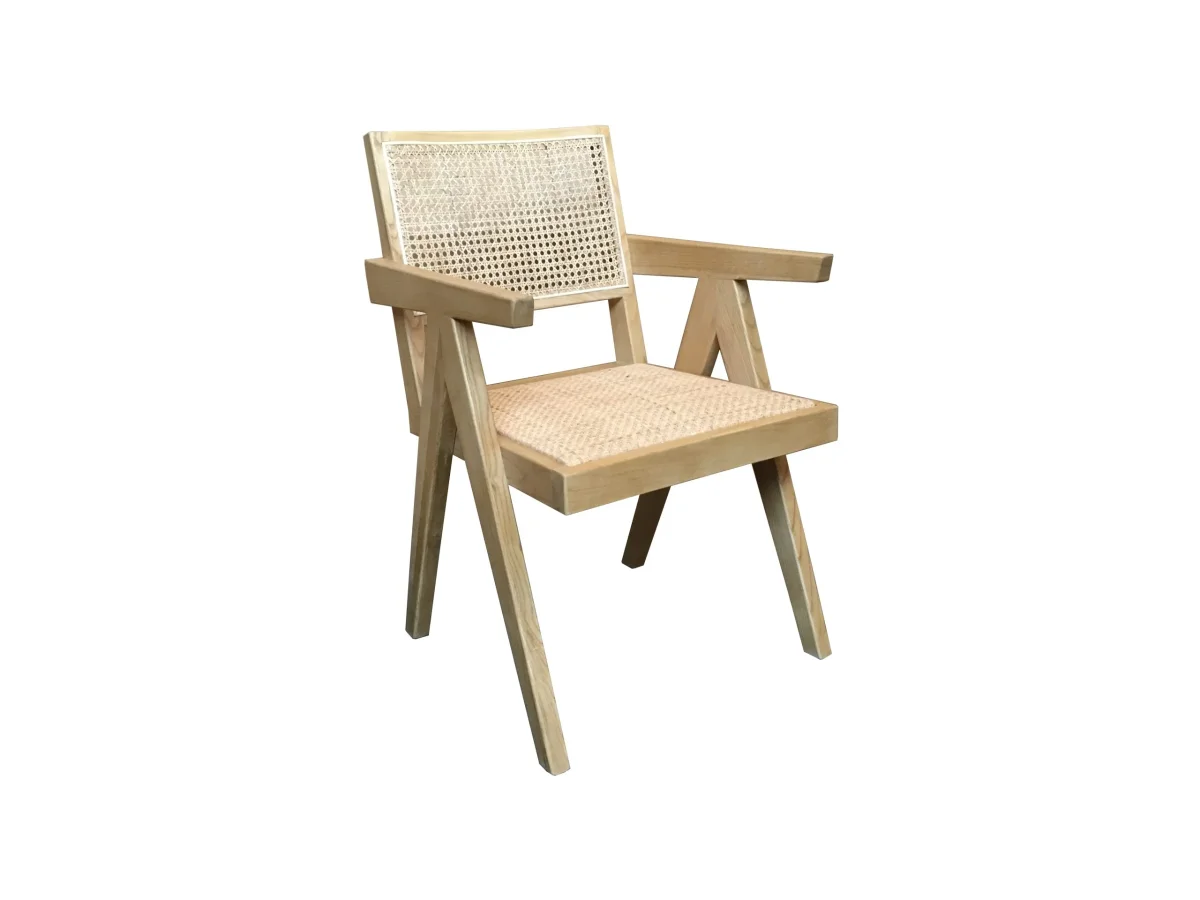 MF Pier Solid Timber Frame with Rattan Armchair