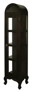 CT Queen Anne Solid Timber Single Dome Display Cabinet Large thumbnail 8