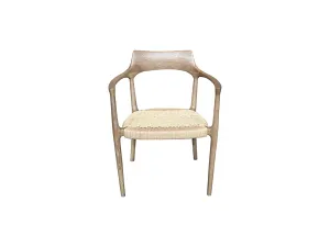 MF Porter Solid Timber Frame Woven Rope seat Dining Armchair thumbnail 2