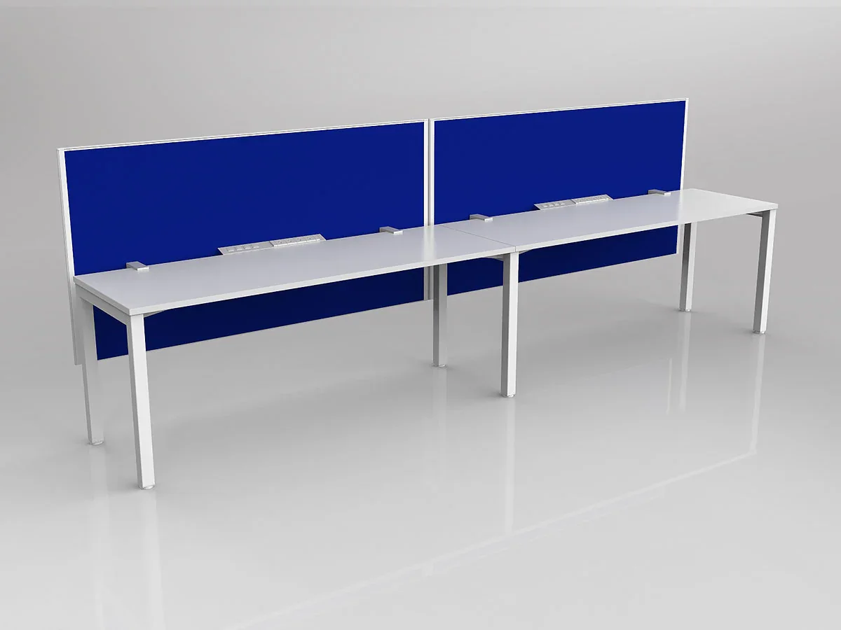 OL Axis 2 User Single Sided Workstation with Hung Screen - Breathe Fabric